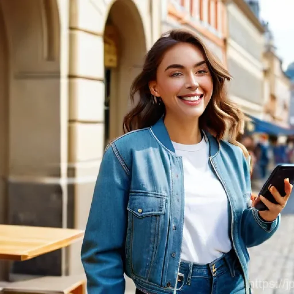스마트폰 짐벌 추천 - **"Capturing the Perfect Vlog"**
    A stylish young woman in her late 20s, wearing chic, comfortabl...